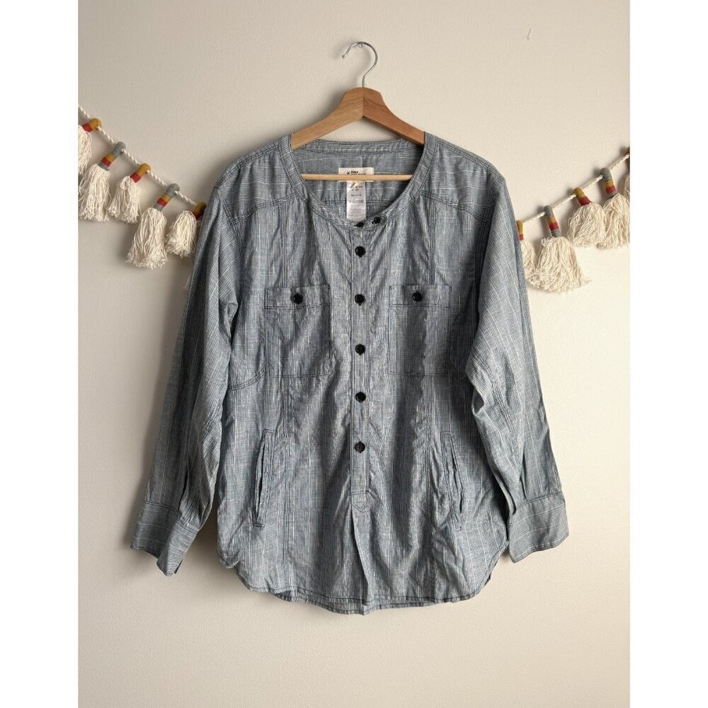 Isabel Marant Striped Pocket Button Down Top Nautical Long Sleeve Careerwear 2